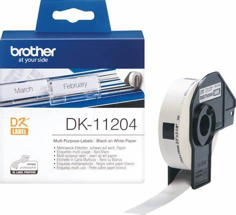 ETIQUETTES Brother dk-11204 papier thermique