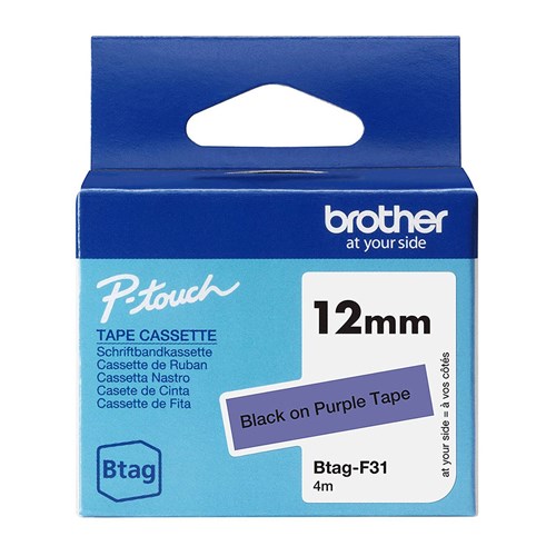 **** BROTHER 12MM BTAGF31 NOIR SUR VIOLET