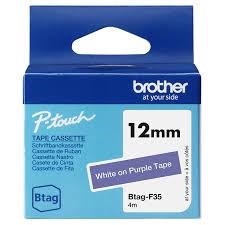 **** BROTHER 12MM BTAGF35 BLANC SUR VIOLET