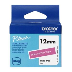 ****BROTHER 12MM BTAGP35 BLANC SUR ROSE