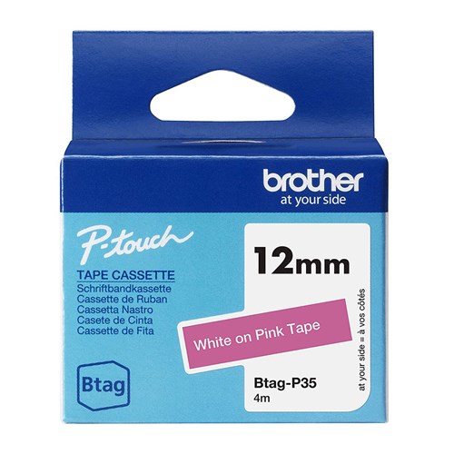 ****BROTHER 12MM BTAGP35 BLANC SUR ROSE