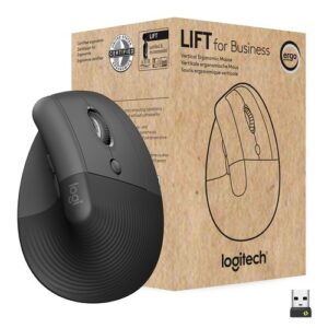 SOURIS LOGITECH LIFT Vertical Ergo s/fil+BTO Droitier Noir 910-006494 – Image 1