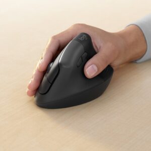 SOURIS LOGITECH LIFT Vertical Ergo s/fil+BTO Droitier Noir 910-006494 – Image 4