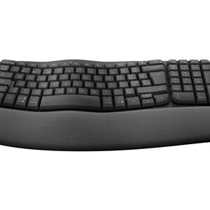 & Logitech Wave Keys for Business - GRAPHITE - FRA - 2.4GHZ/BT COMPATIBILITÉ MULTI-SYSTÈME connexion sans fil Bluetooth® Low Energy ou Logi Bolt