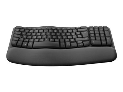 & Logitech Wave Keys for Business - GRAPHITE - FRA - 2.4GHZ/BT COMPATIBILITÉ MULTI-SYSTÈME connexion sans fil Bluetooth® Low Energy ou Logi Bolt