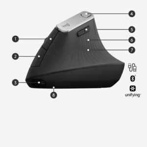 SOURIS LOGITECH MX VERTICAL Advanced Ergo Unifying/BTO * 910-005448 – Image 5
